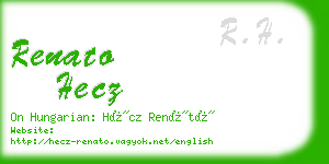 renato hecz business card